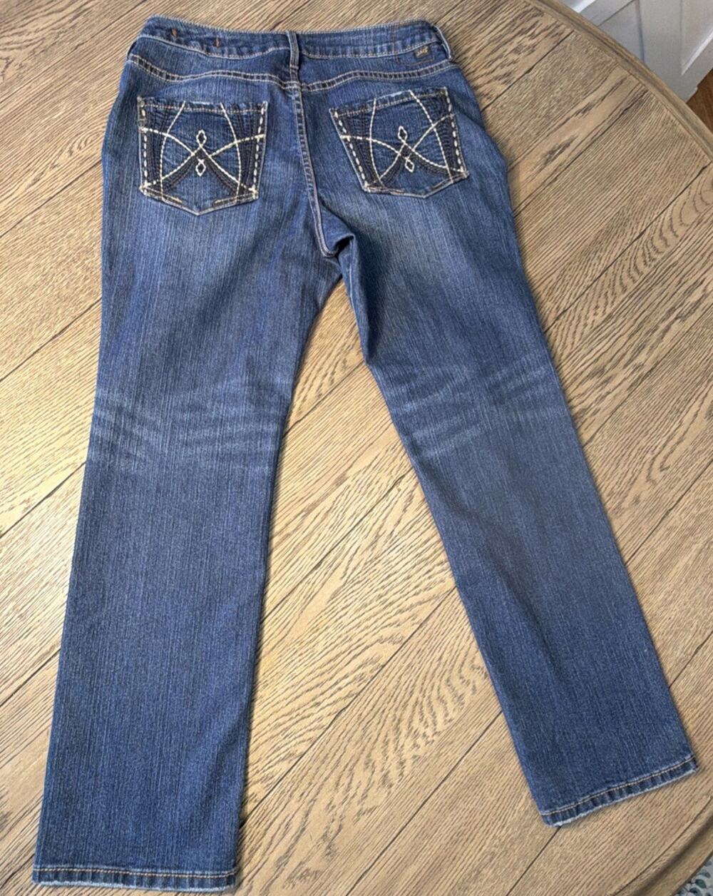 Jag Jeans Mid Rise Straight Leg Petites 8P Women's Dark Wash